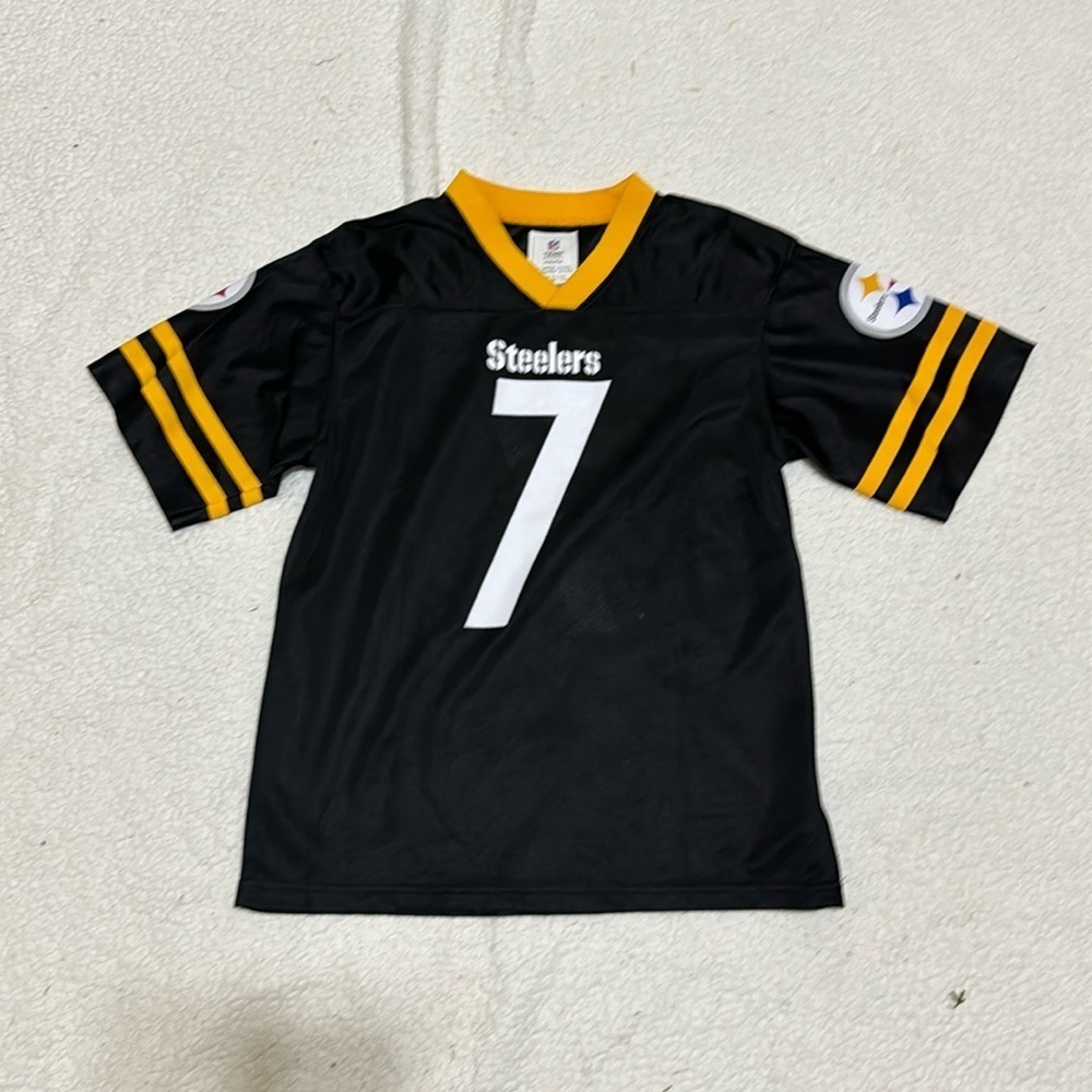 Pittsburgh Steelers Ben Roethlisberger #7 NFL Youth Jersey Black Boys Sz XL